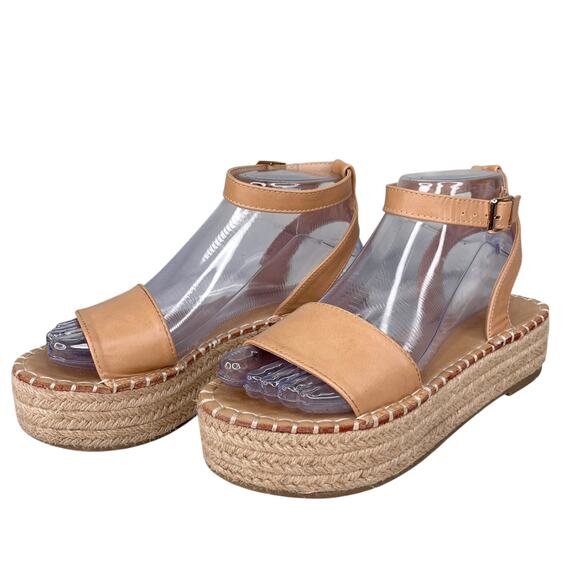 Catherine Malandrino Semiy Platform Sandals 6 Beige Ankle Strap - Picture 4 of 14